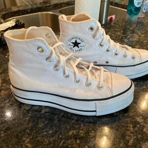 Platform white converse